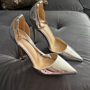 Elegant Silver Stiletto Heels